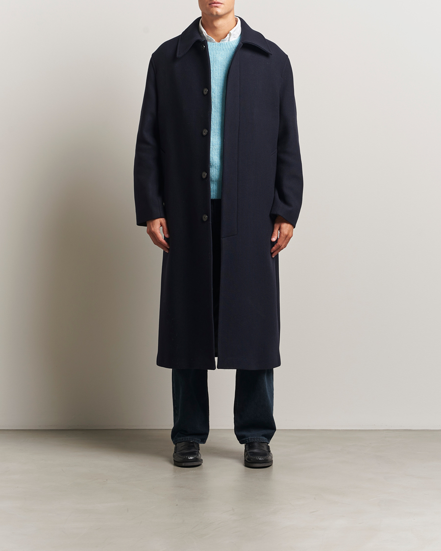 Herre | Jakker | Sunflower | Wool Winter Coat Navy