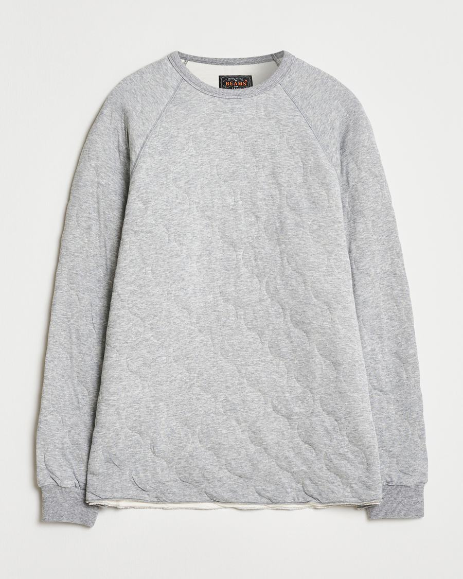 Herre | Trøjer | BEAMS PLUS | MIL Quilt Crew Neck Grey