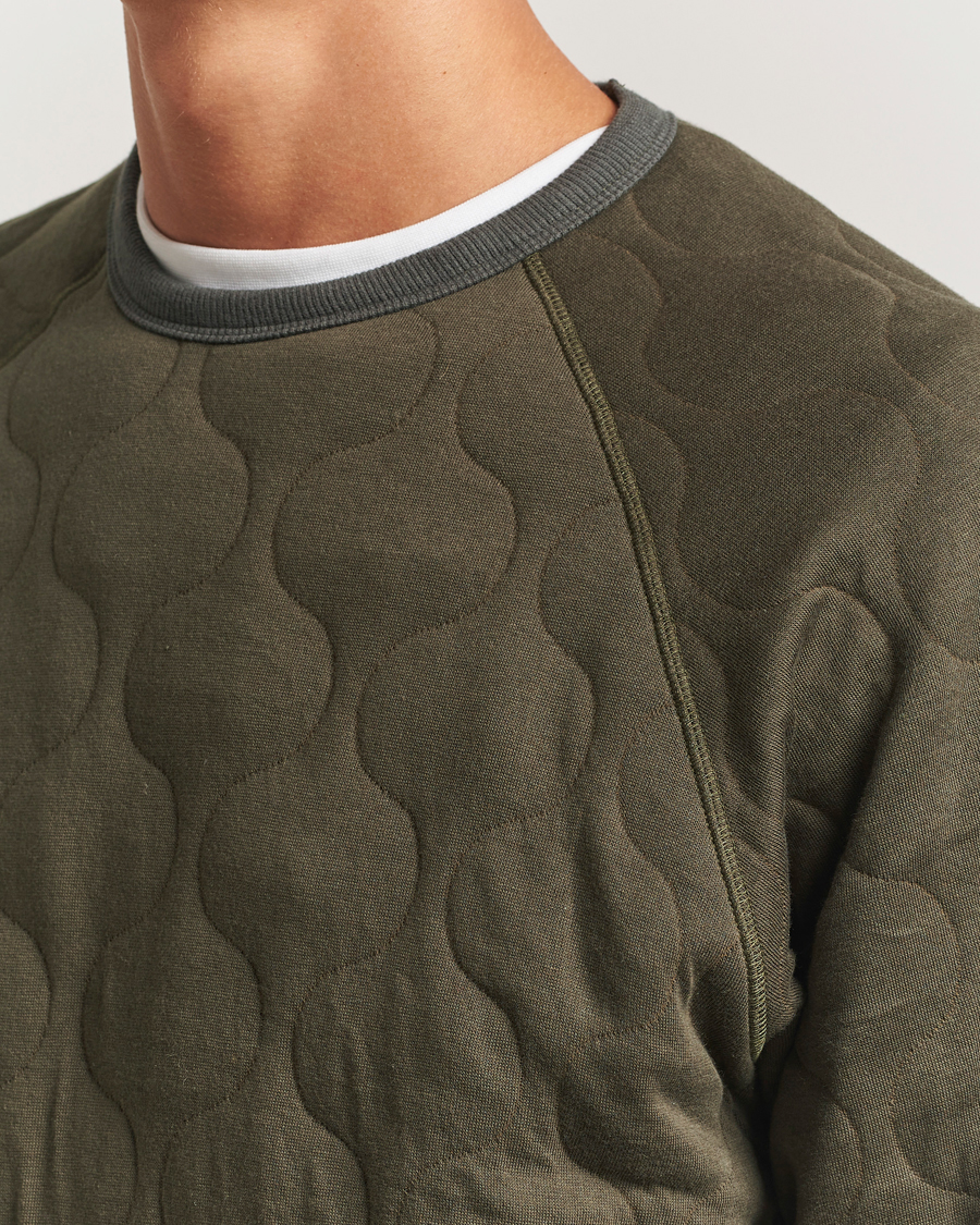 Herre | Trøjer | BEAMS PLUS | MIL Quilt Crew Neck Olive