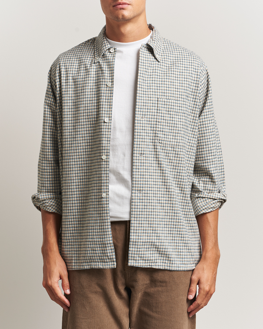 Herre | Skjorter | BEAMS PLUS | Dobby Button Down Shirt White Plaid