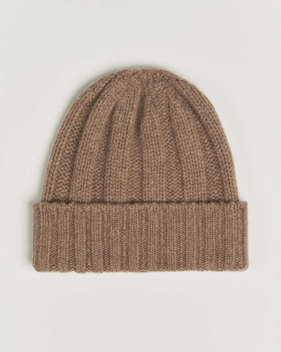 Herre | Huer | BEAMS PLUS | Cashmere Rib Beanie Camel