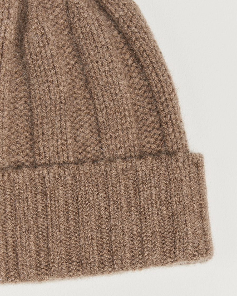 Herre | Huer | BEAMS PLUS | Cashmere Rib Beanie Camel