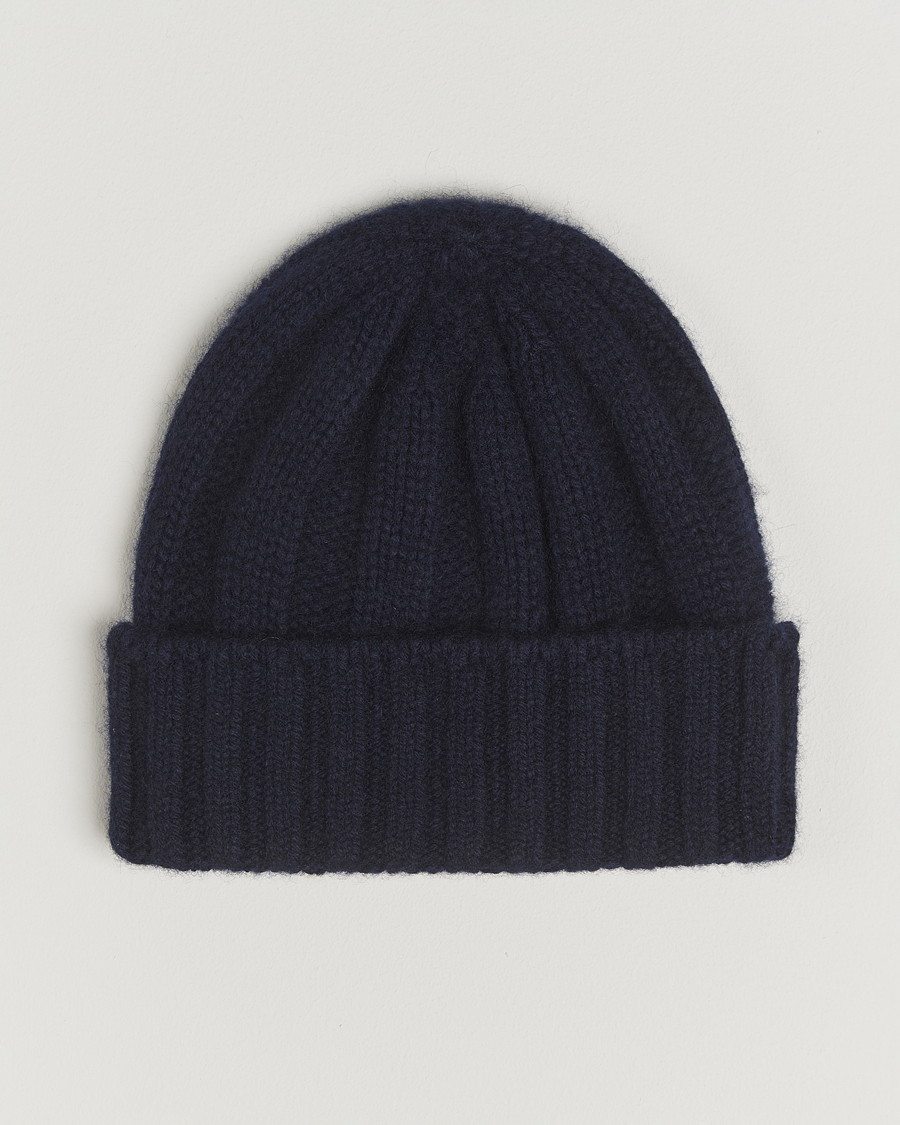 Herre | Huer | BEAMS PLUS | Cashmere Rib Beanie Navy