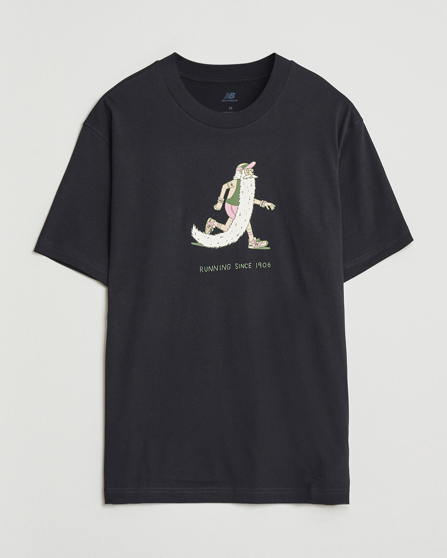 Herre | T-Shirts | New Balance | Bearded Runner T-Shirt Black