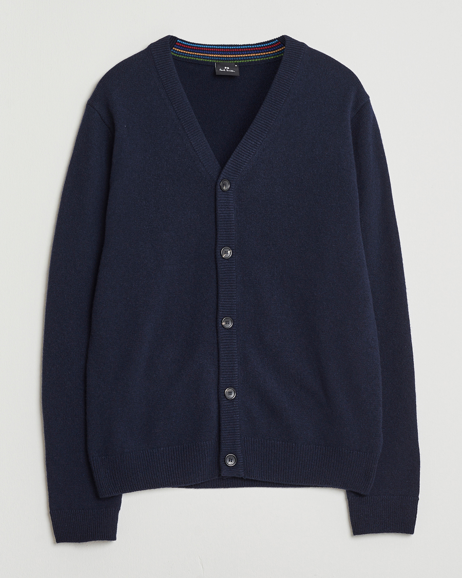Herre | Trøjer | PS Paul Smith | Merino Knitted Cardigan Blue
