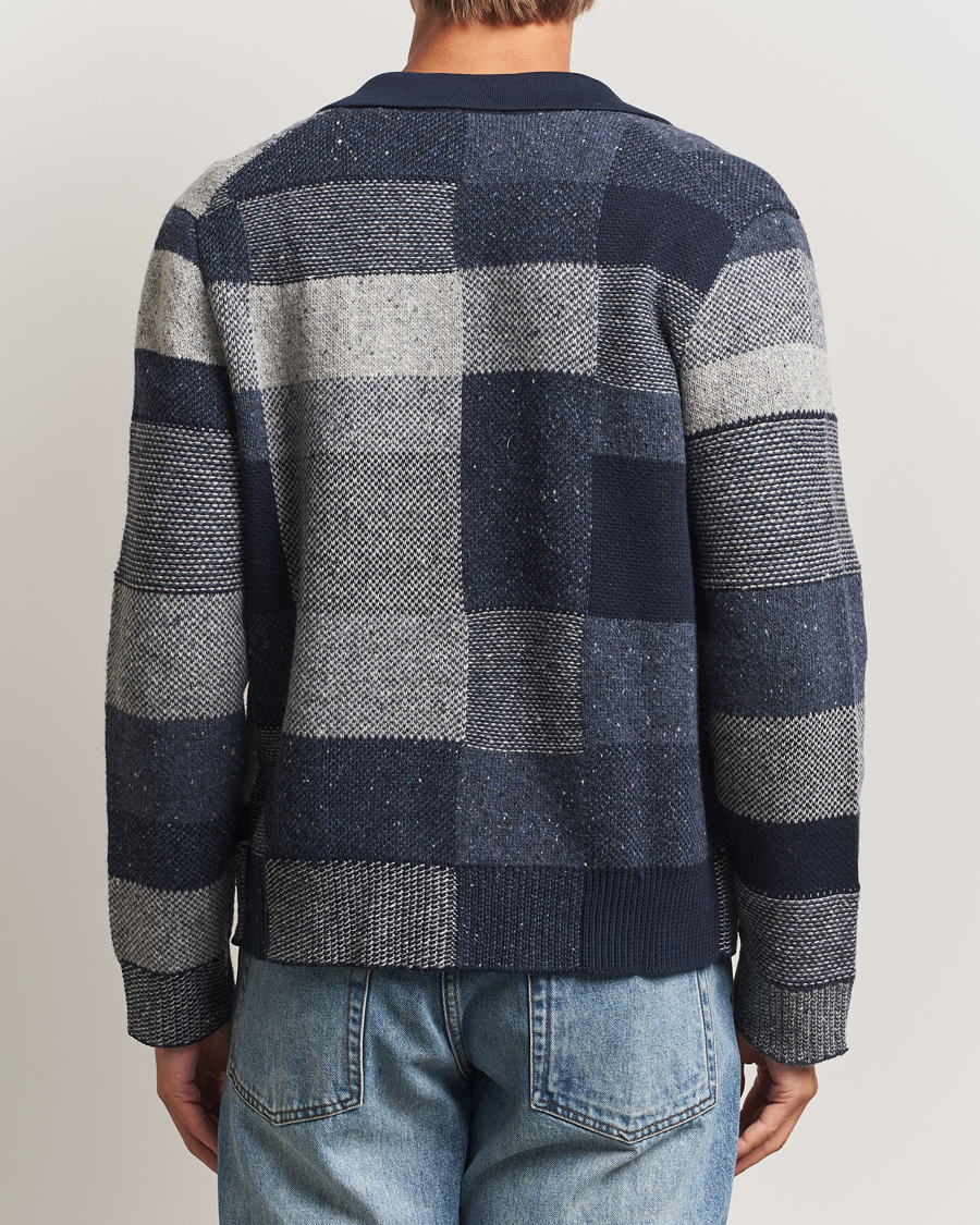 Herre | Trøjer | PS Paul Smith | Colourblocked Knitted Full Zip Blue Multi