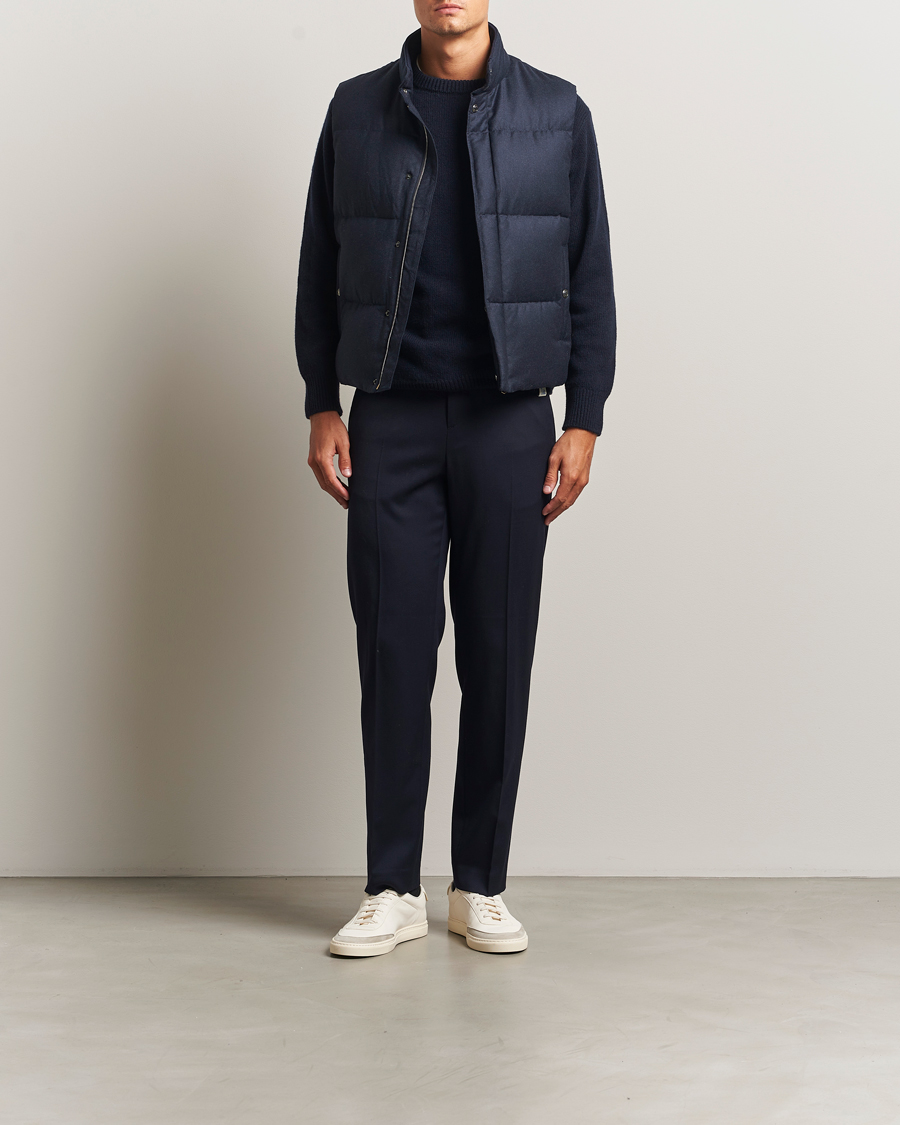 Herre | Jakker | Paul Smith | Wool/Cashmere Down Gilet Navy