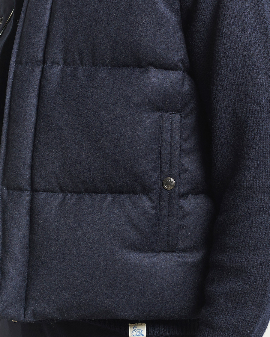 Herre | Jakker | Paul Smith | Wool/Cashmere Down Gilet Navy