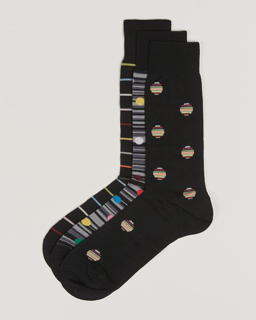 Herre | Undertøj | Paul Smith | 3-Pack Printed Sock Black
