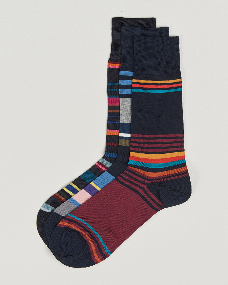 Herre | Undertøj | Paul Smith | 3-Pack Striped Sock Multi