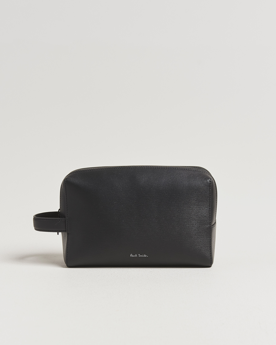Herre | Tasker | Paul Smith | Leather Washbag Black