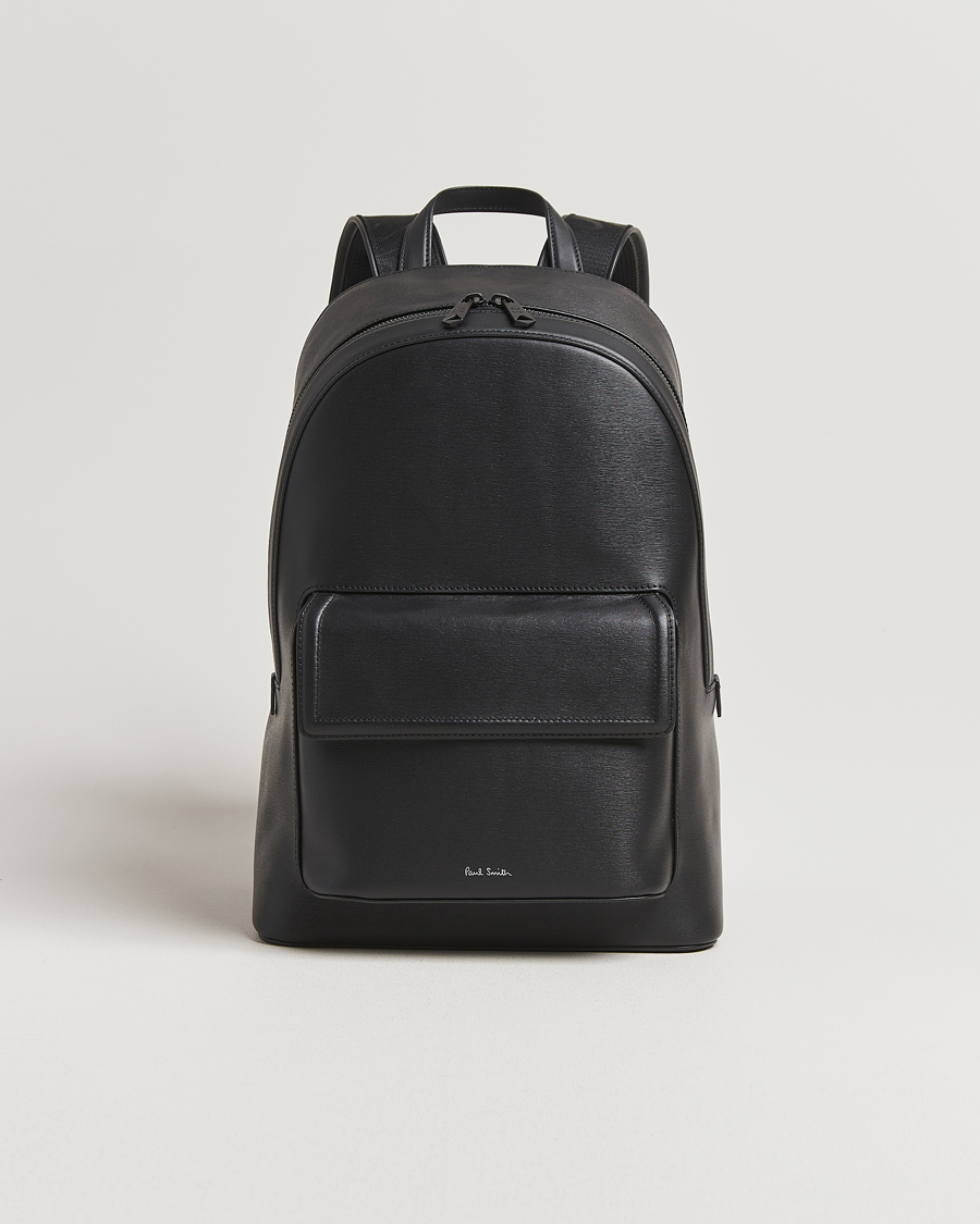 Herre | Tasker | Paul Smith | Leather Backpack Black