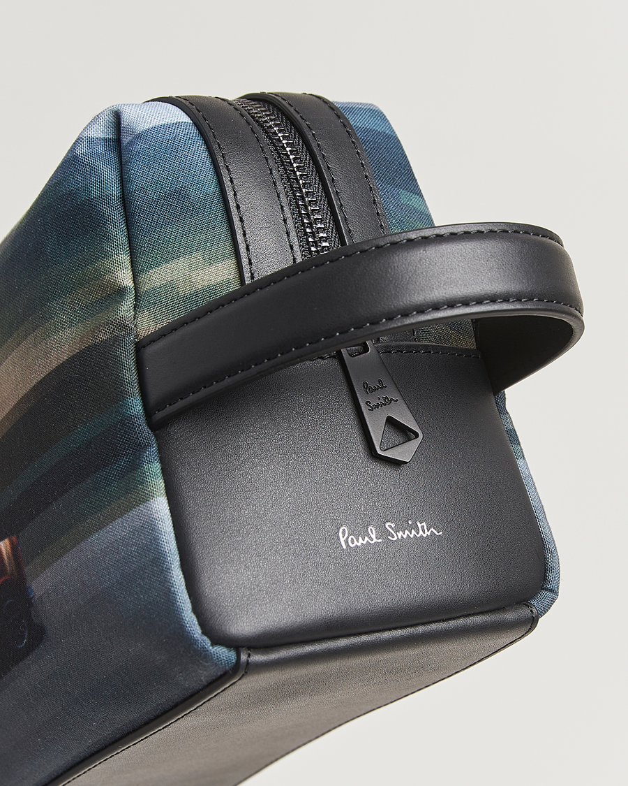 Herre | Tasker | Paul Smith | Leather Mini Washbag Black Multi