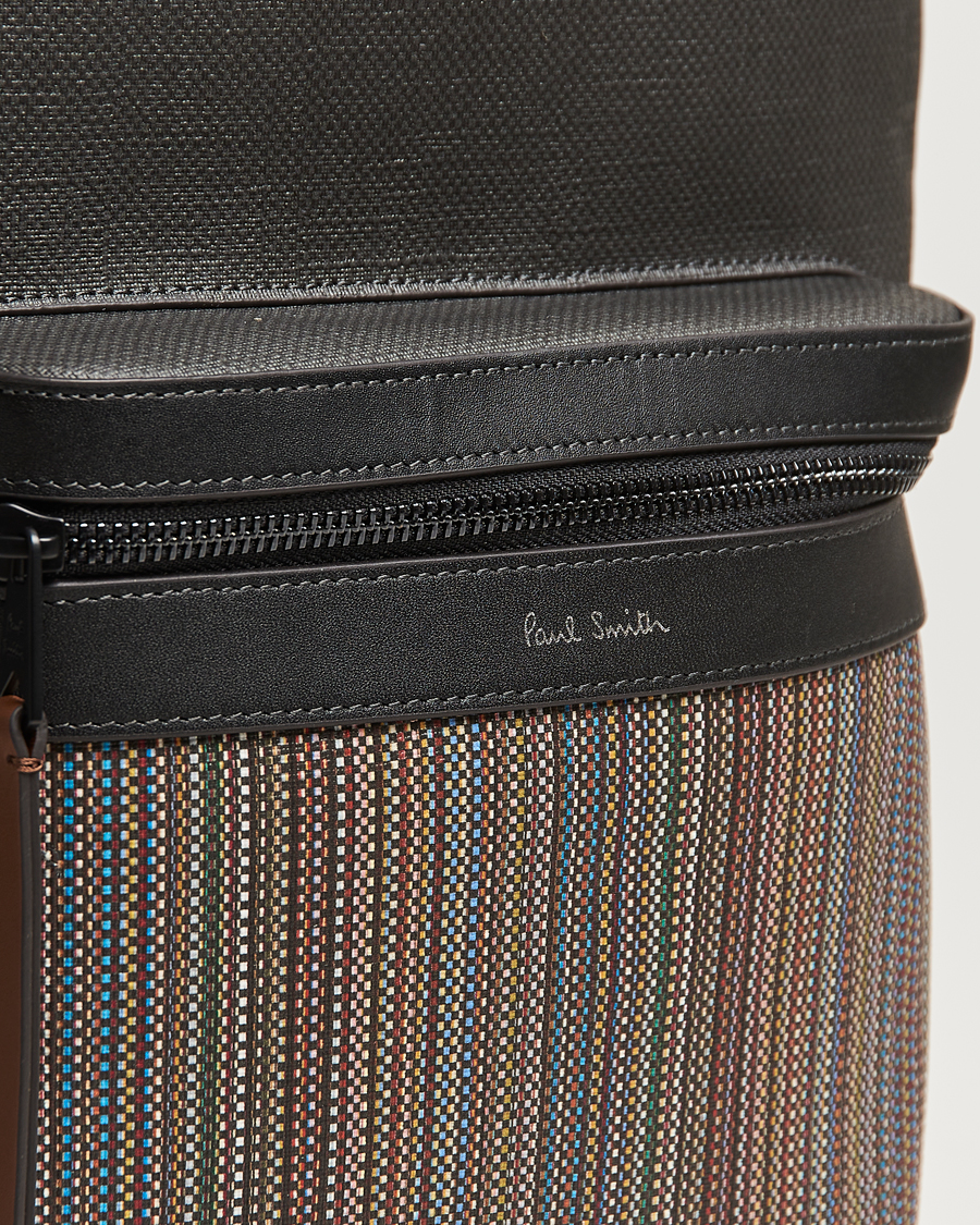 Herre | Tasker | Paul Smith | Nylon Stripe Backpack Black Multi