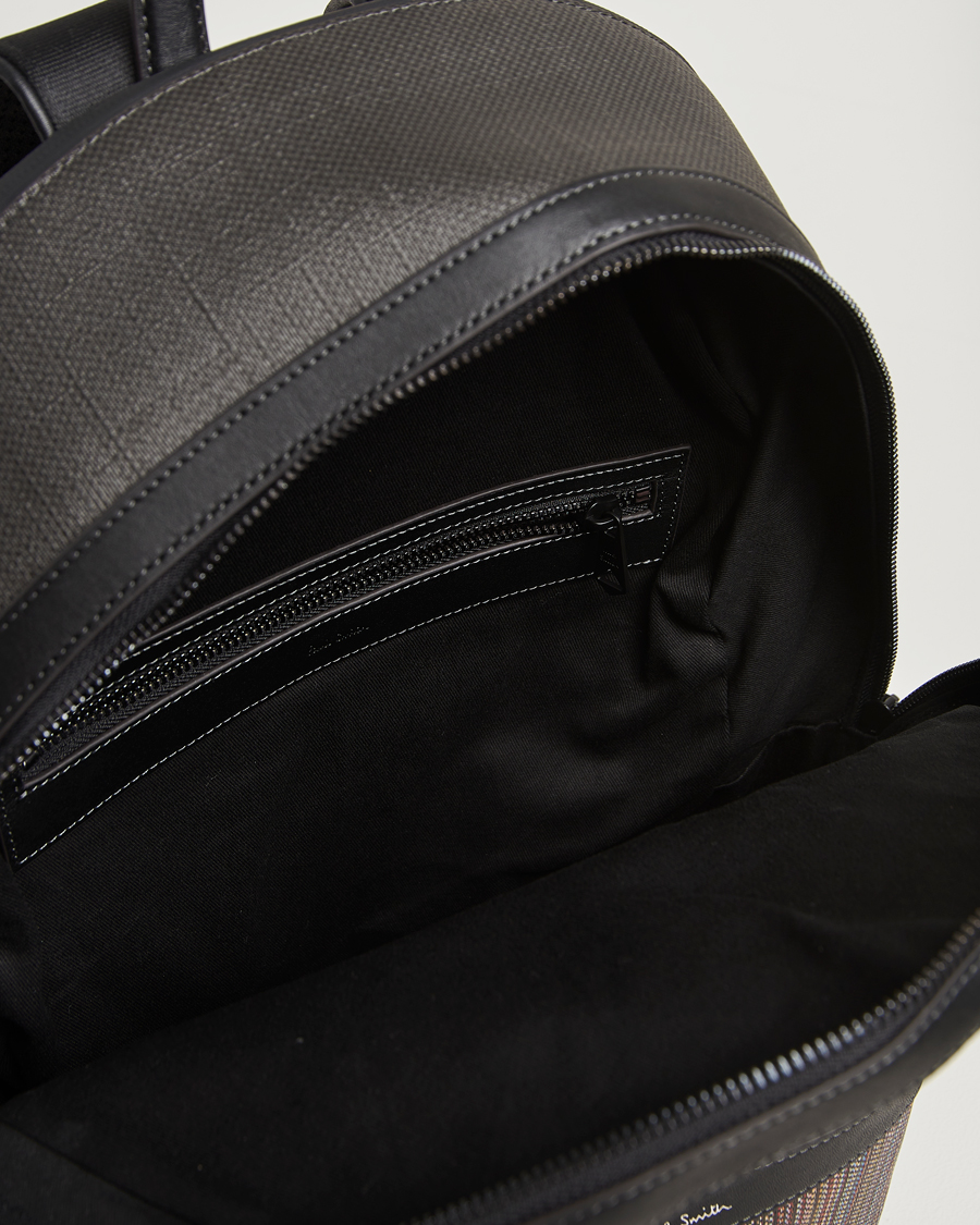 Herre | Tasker | Paul Smith | Nylon Stripe Backpack Black Multi