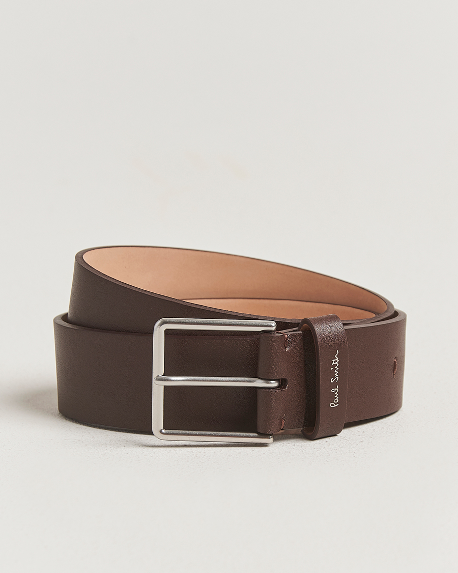 Herre | Bælter | Paul Smith | Stitch Leather Belt Dark Brown