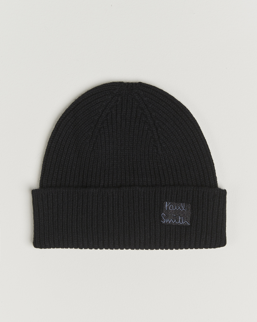 Herre | Huer | Paul Smith | Cashmere Beanie Black