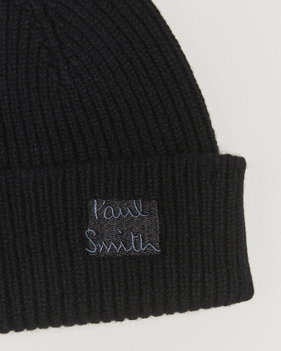 Herre | Huer | Paul Smith | Cashmere Beanie Black