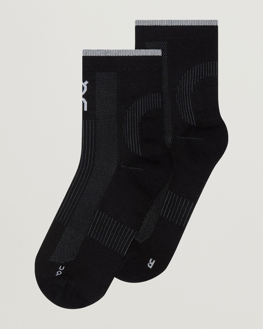 Herre | Undertøj | On | Performance Run Sock Mid Black