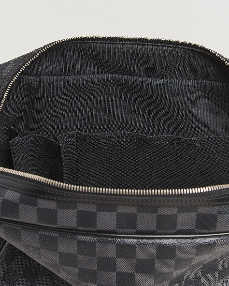 Herre | Pre-Owned & Vintage Bags | Louis Vuitton Pre-Owned | Leoh Shoulder Bag Damier Graphite