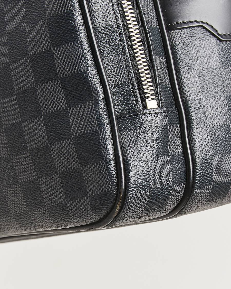 Herre | Pre-Owned & Vintage Bags | Louis Vuitton Pre-Owned | Leoh Shoulder Bag Damier Graphite