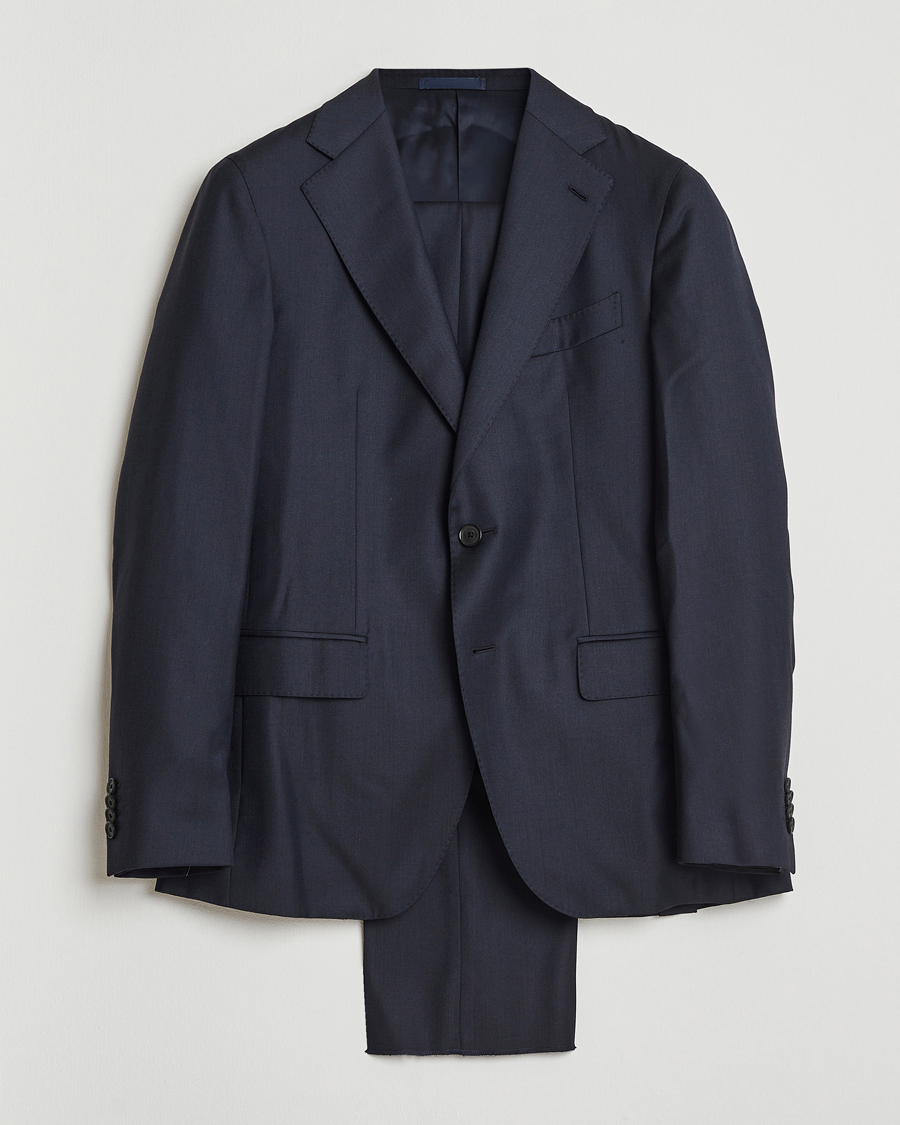 Herre | Jakkesæt | Caruso | Aida Super 130s Wool Suit Navy