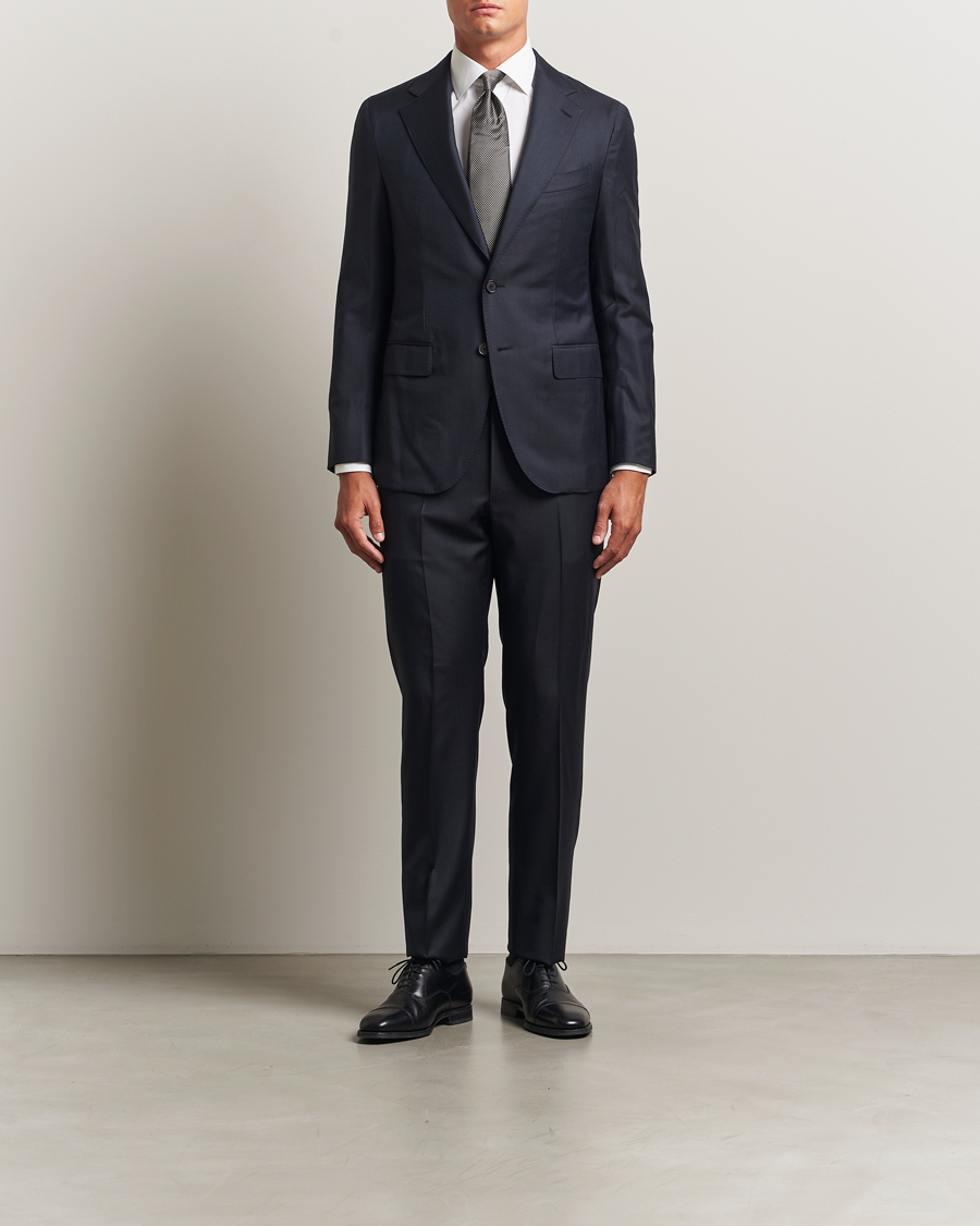 Herre | Jakkesæt | Caruso | Aida Super 130s Wool Suit Navy