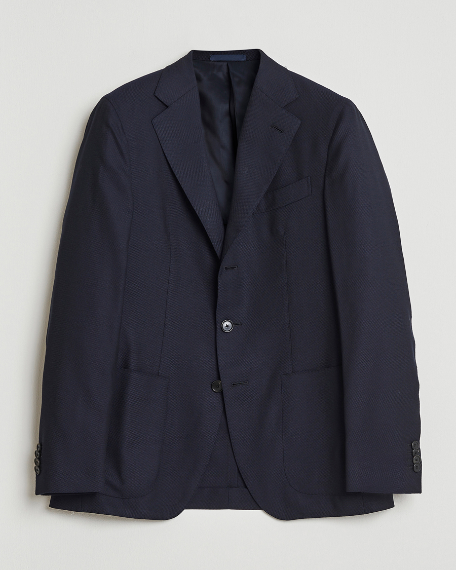 Herre | Blazere & jakker | Caruso | Aida Wool Hopsack Blazer Navy