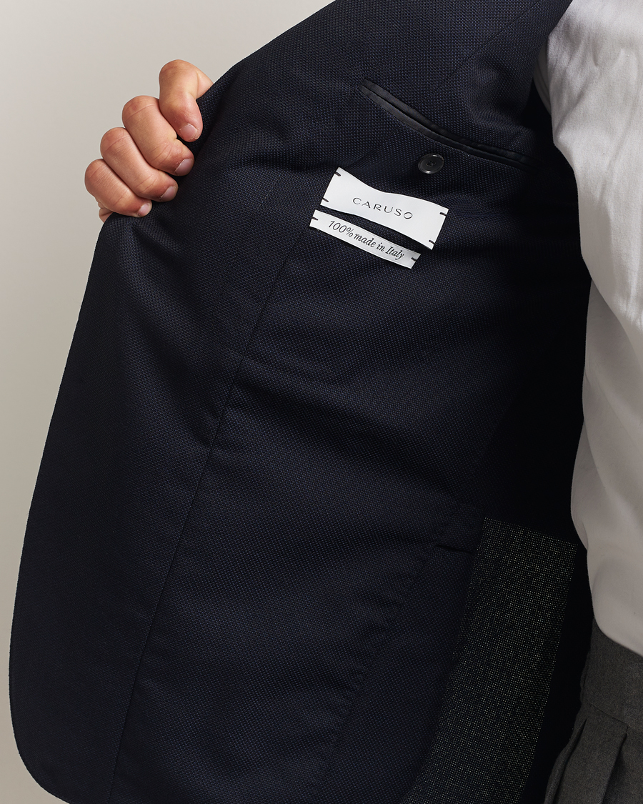 Herre | Blazere & jakker | Caruso | Aida Wool Hopsack Blazer Navy
