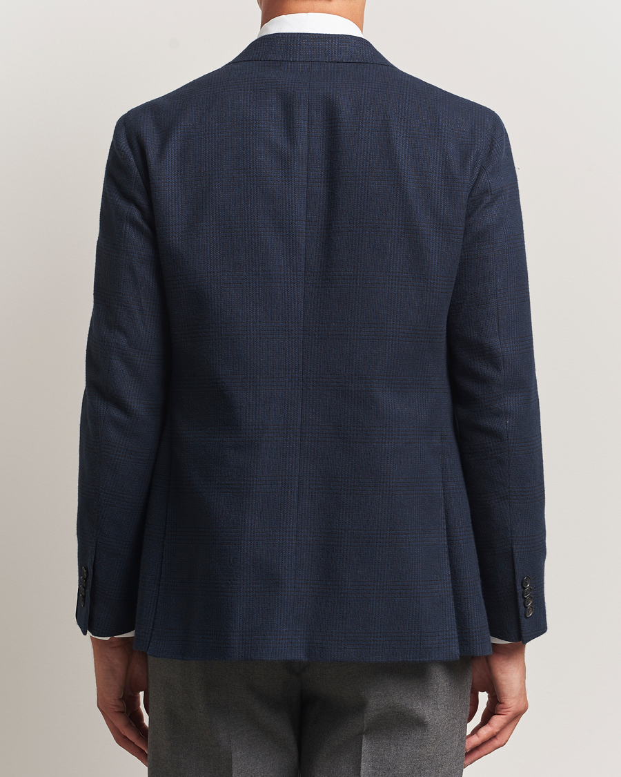 Herre | Blazere & jakker | Caruso | Aida Brushed Cotton Blazer Navy Check