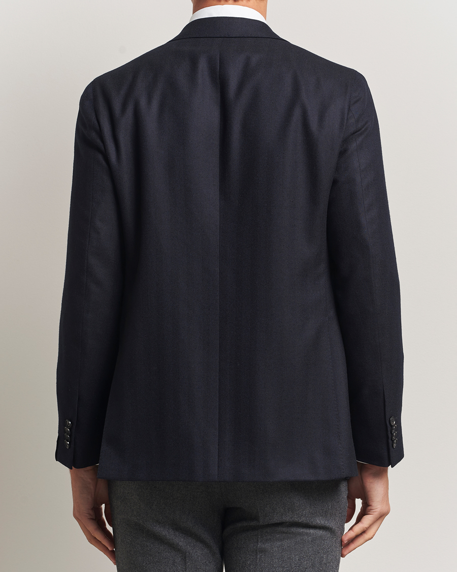 Herre | Blazere & jakker | Caruso | Aida Herringbone Wool Blazer Navy