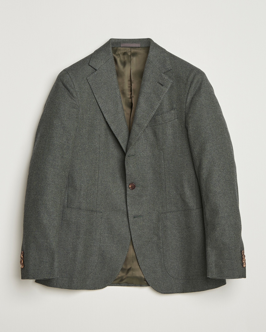 Herre | Blazere & jakker | Caruso | Aida Brushed Cotton Herringbone Blazer