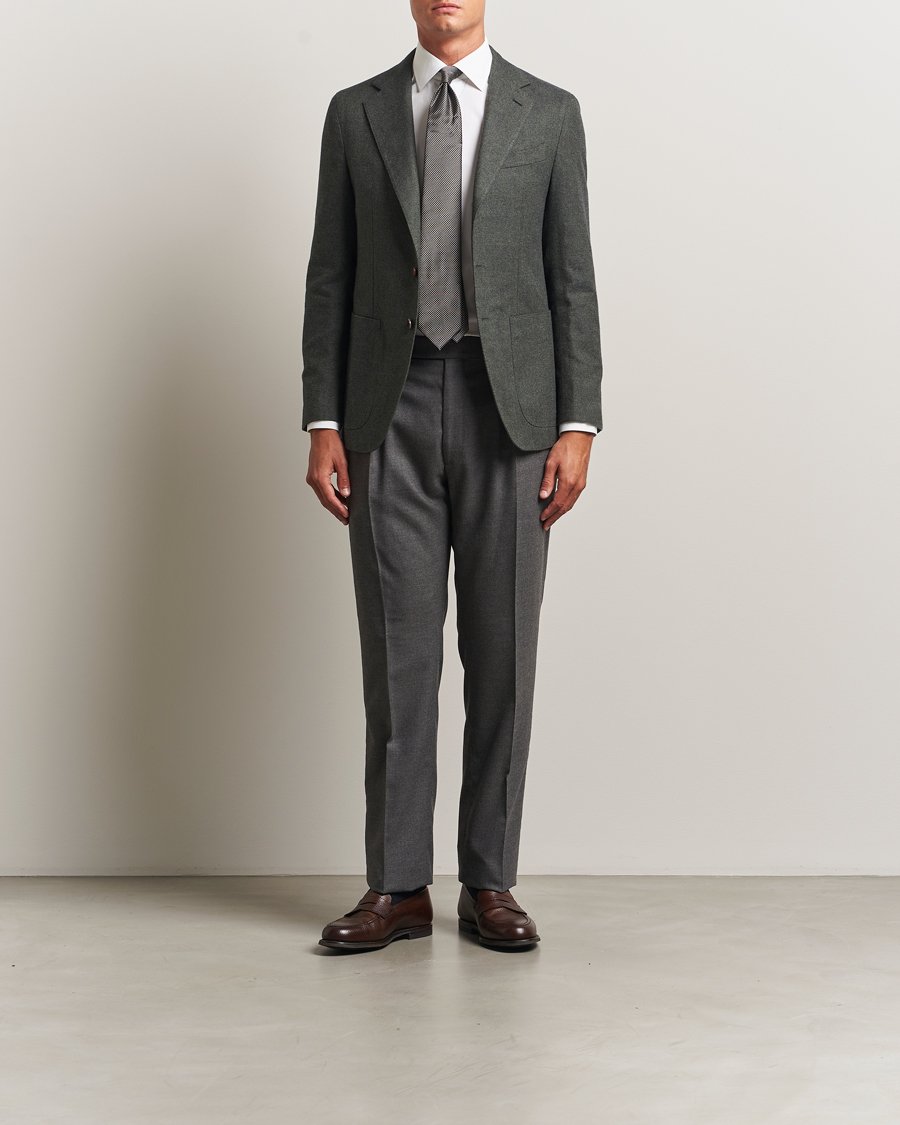 Herre | Blazere & jakker | Caruso | Aida Brushed Cotton Herringbone Blazer