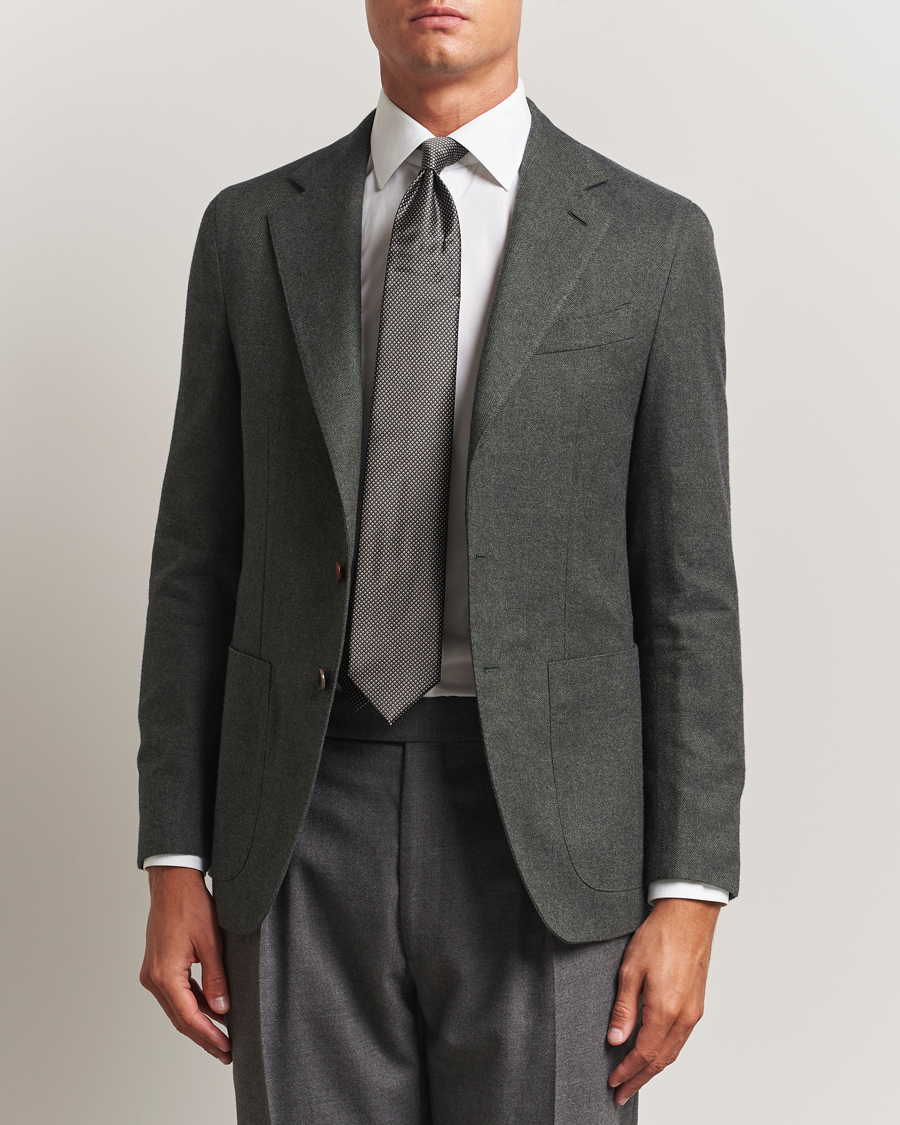 Herre | Blazere & jakker | Caruso | Aida Brushed Cotton Herringbone Blazer