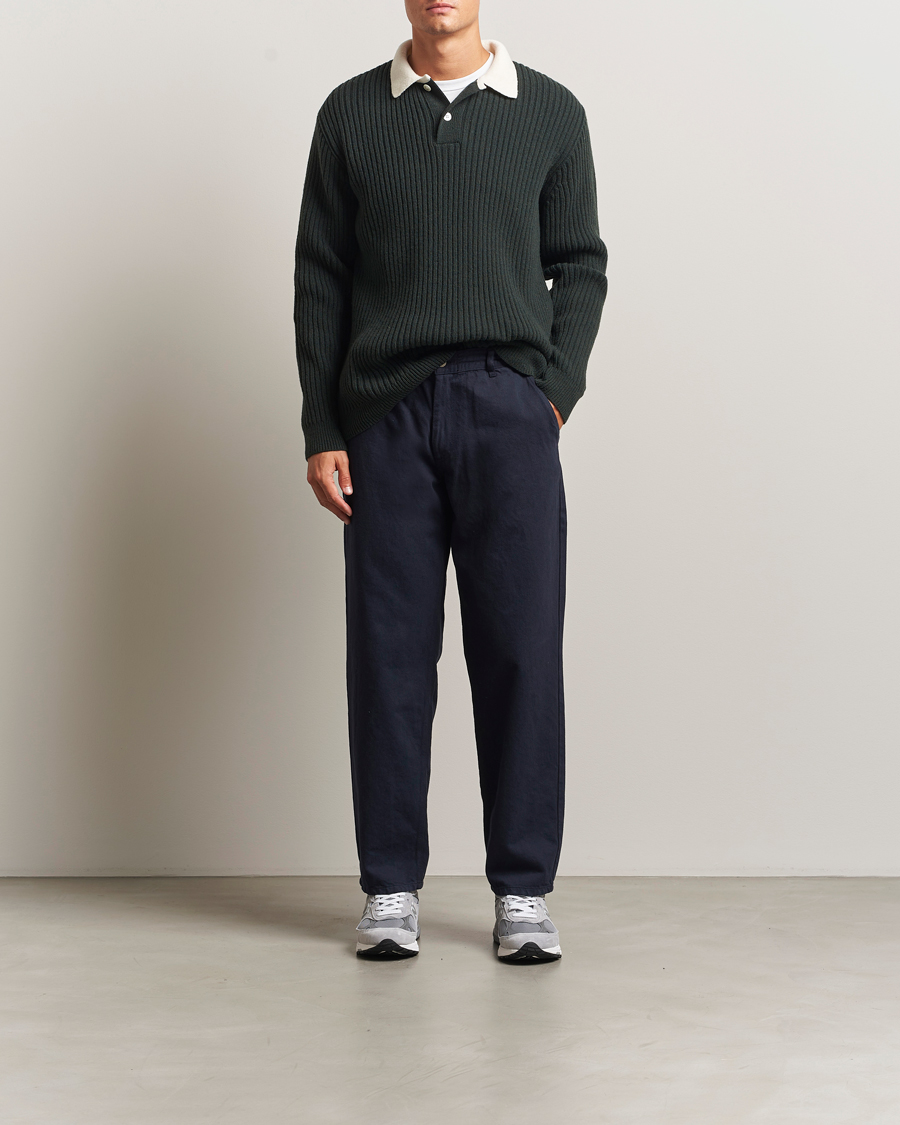 Herre | Bukser | Forét | Clay Twill Pants Navy