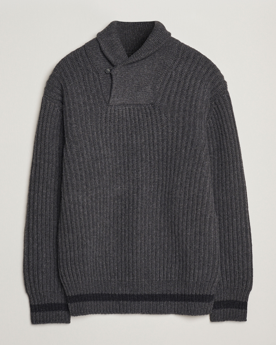 Herre | Trøjer | Filson | Bristol Shawl Neck Sweater Grey