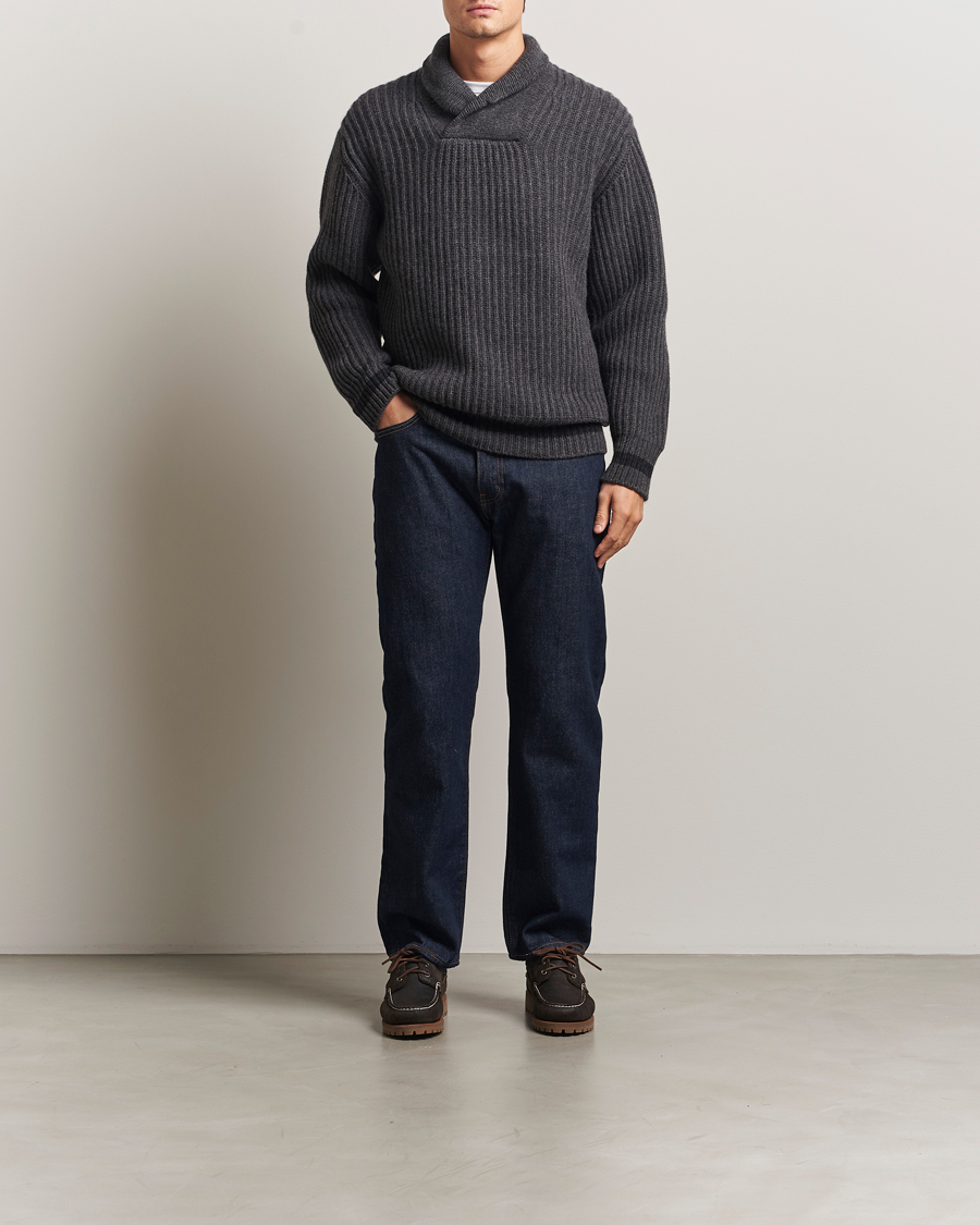 Herre | Trøjer | Filson | Bristol Shawl Neck Sweater Grey