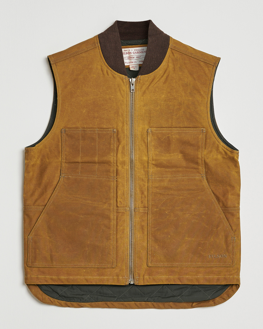 Herre | Veste | Filson | Tin Cloth Insulated Work Vest Dark Tan