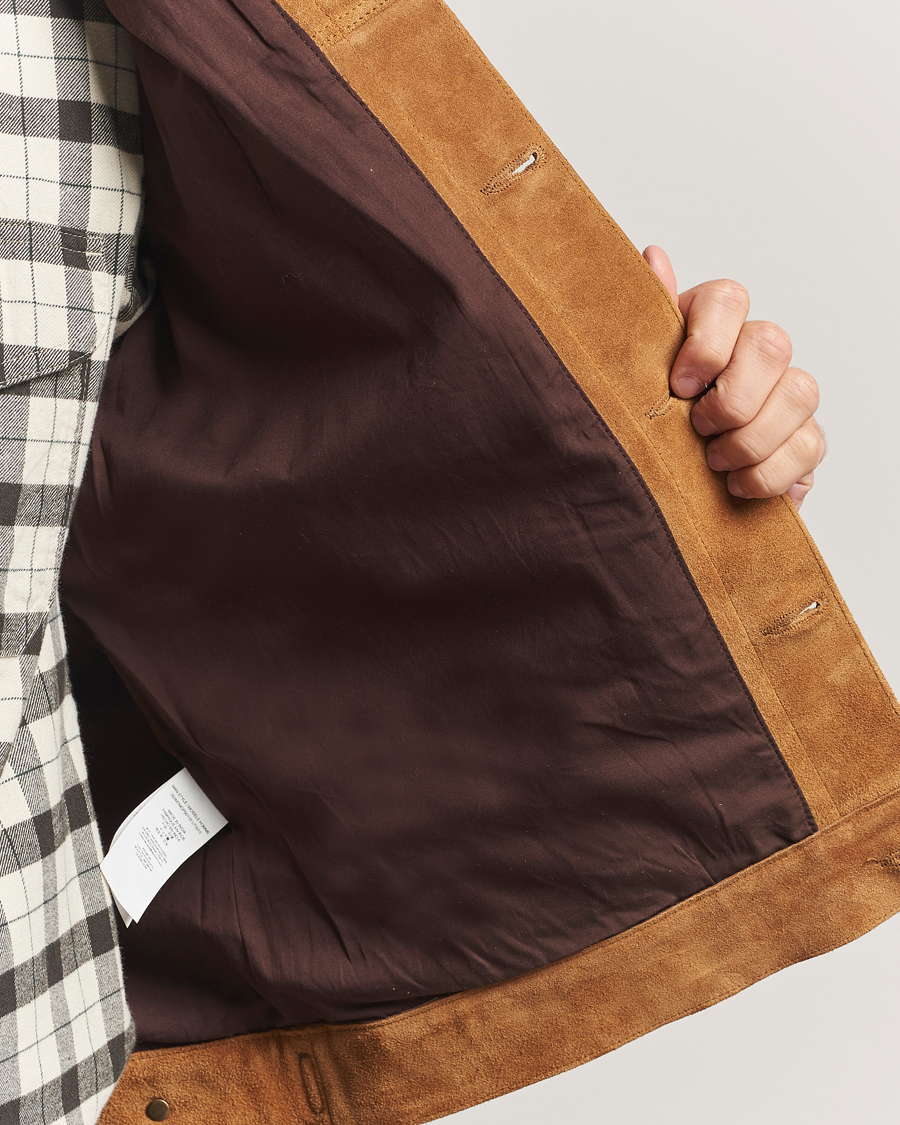 Herre | Jakker | Filson | Short Lined Suede Cruiser Saddle Brown