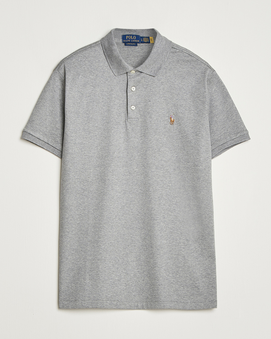 Herre | Polotrøjer | Polo Ralph Lauren | Custom Slim Fit Cotton Polo Steel Heather