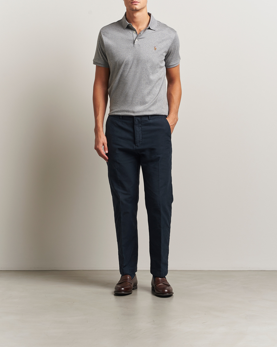 Herre | Polotrøjer | Polo Ralph Lauren | Custom Slim Fit Cotton Polo Steel Heather