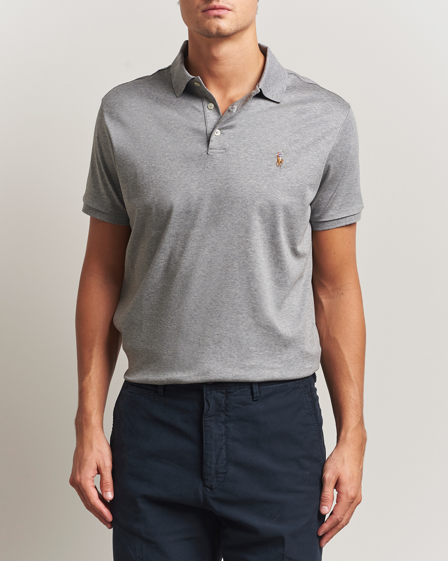 Herre | Polotrøjer | Polo Ralph Lauren | Custom Slim Fit Cotton Polo Steel Heather