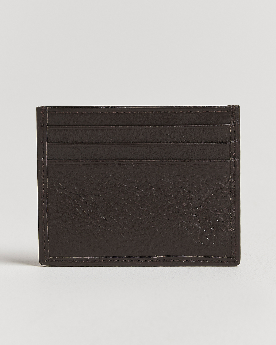 Herre | Punge | Polo Ralph Lauren | Pebbled Leather Credit Card Holder Brown