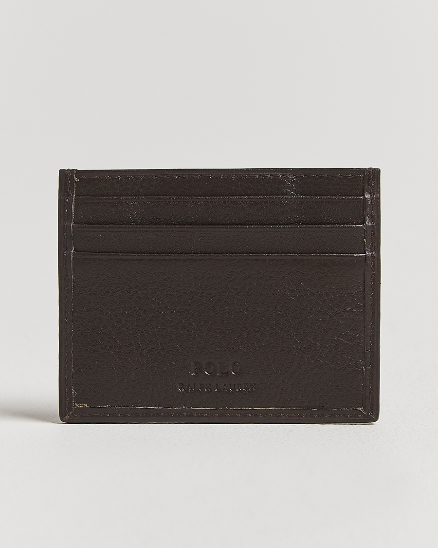 Herre | Punge | Polo Ralph Lauren | Pebbled Leather Credit Card Holder Brown