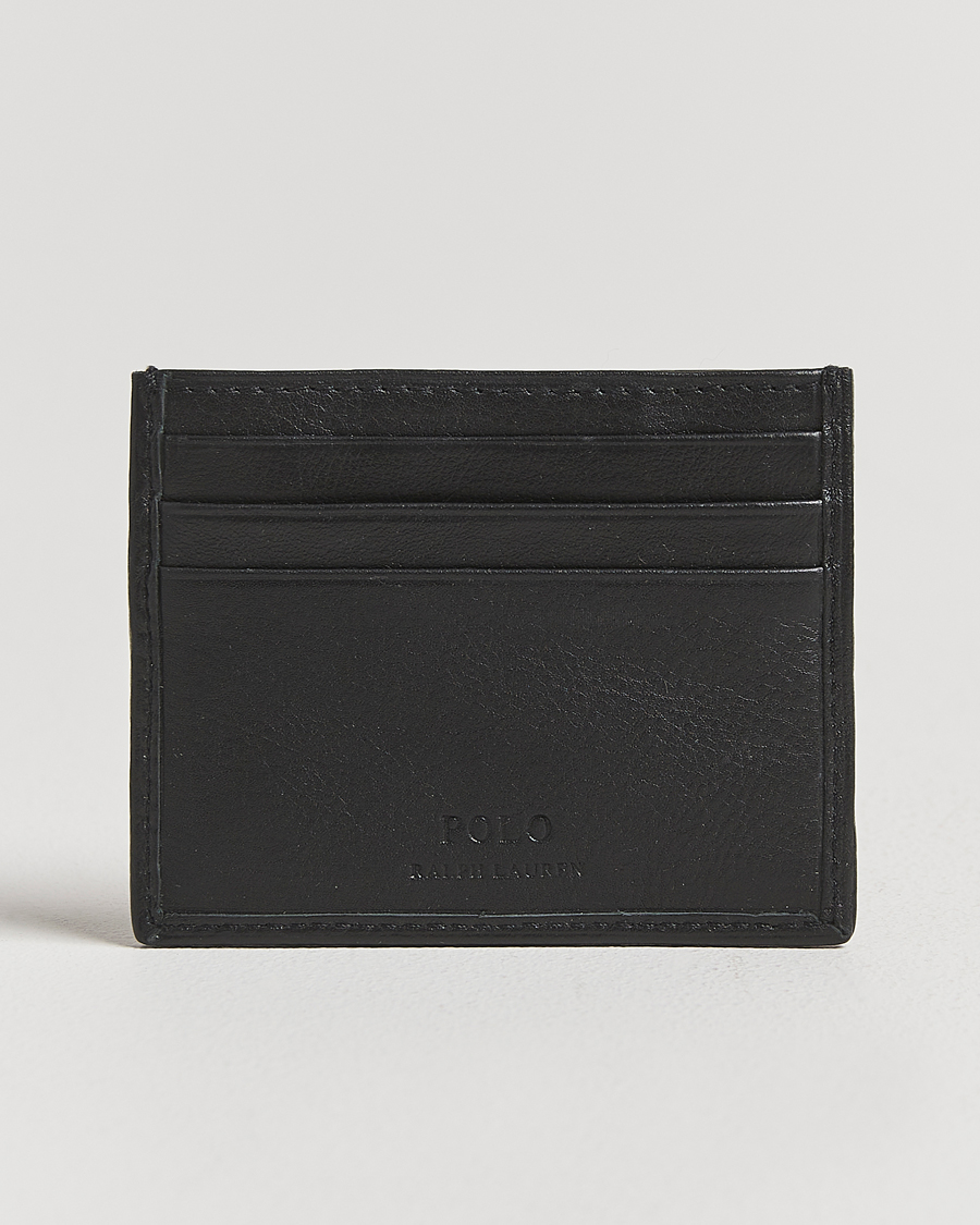 Herre | Punge | Polo Ralph Lauren | Pebbled Leather Credit Card Holder Black