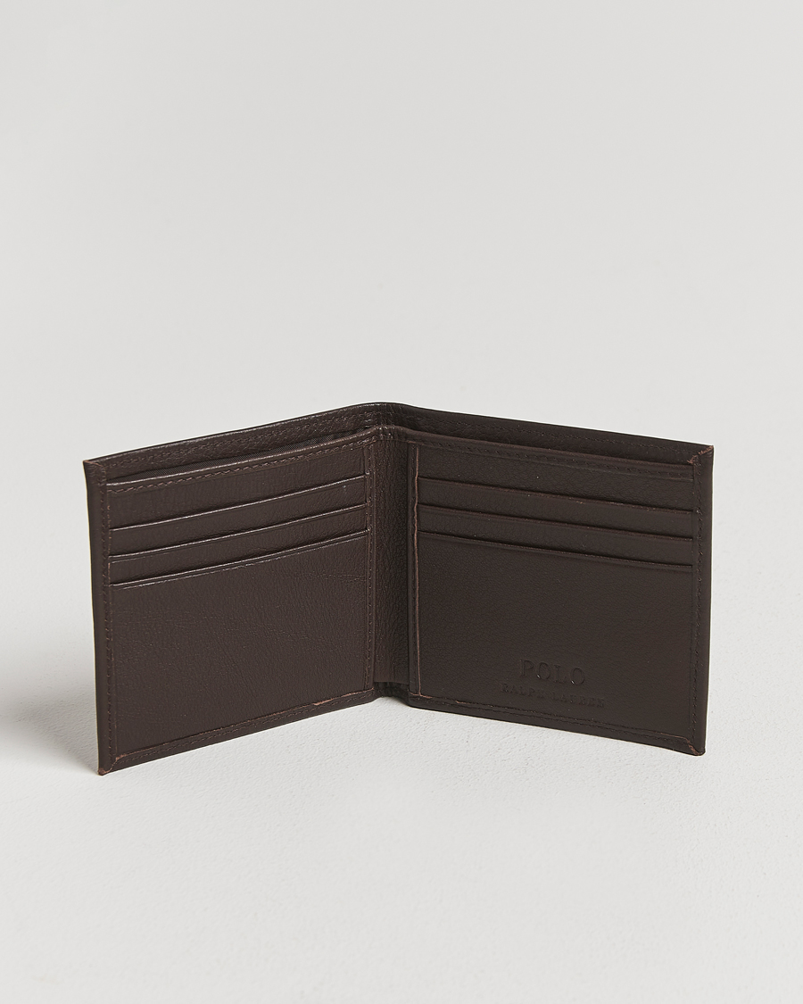 Herre | Punge | Polo Ralph Lauren | Pebbled Leather Billfold Wallet Brown
