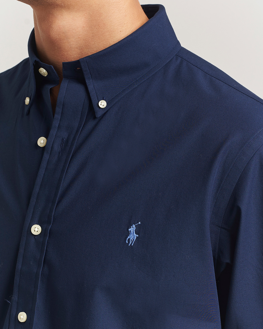 Herre | Skjorter | Polo Ralph Lauren | Custom Fit Stretch Poplin Shirt Newport Navy