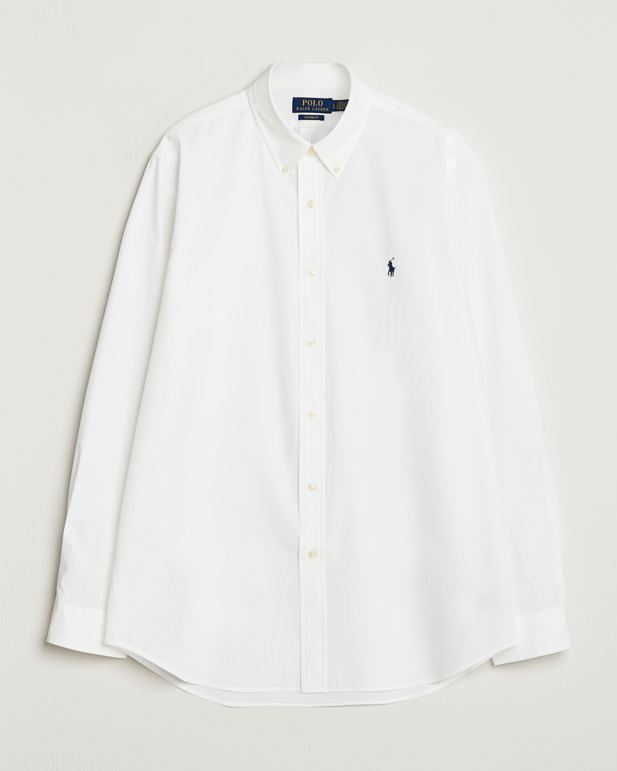 Herre | Skjorter | Polo Ralph Lauren | Custom Fit Stretch Poplin Shirt White