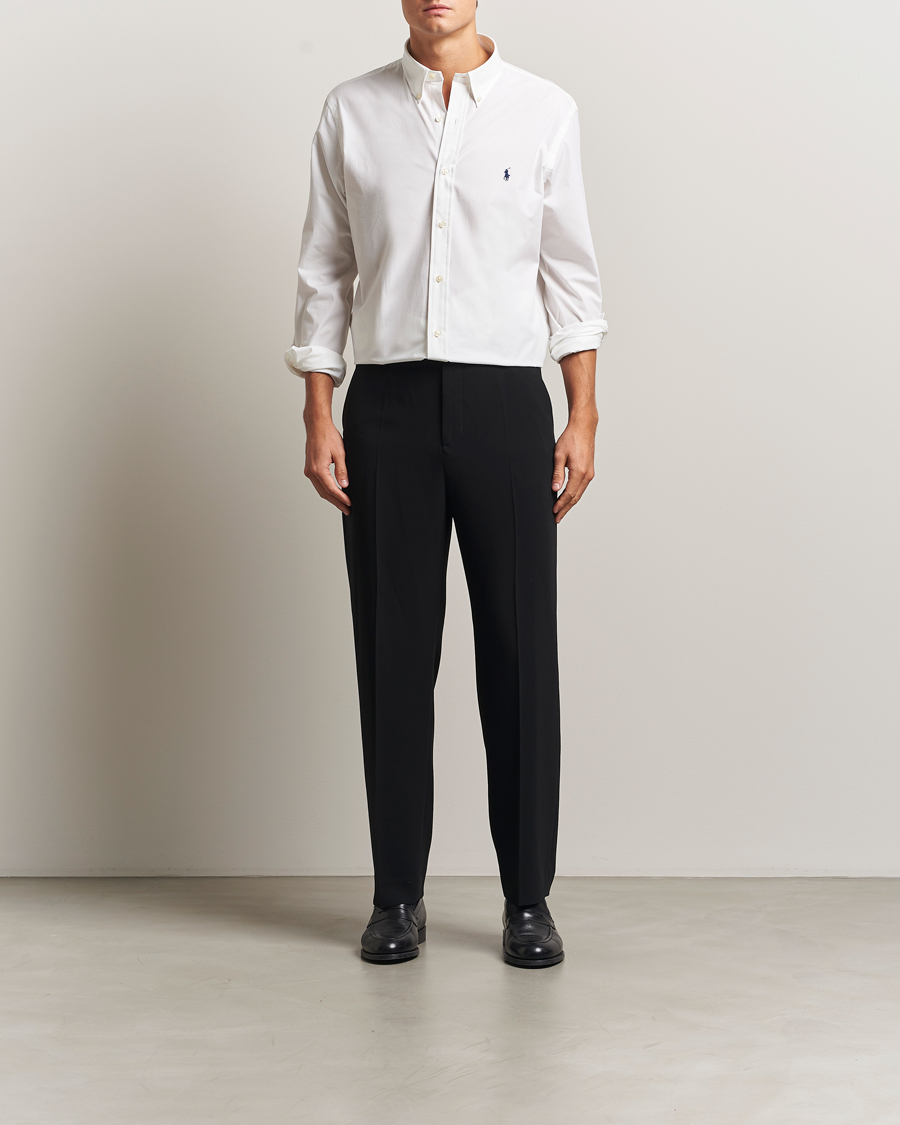 Herre | Skjorter | Polo Ralph Lauren | Custom Fit Stretch Poplin Shirt White