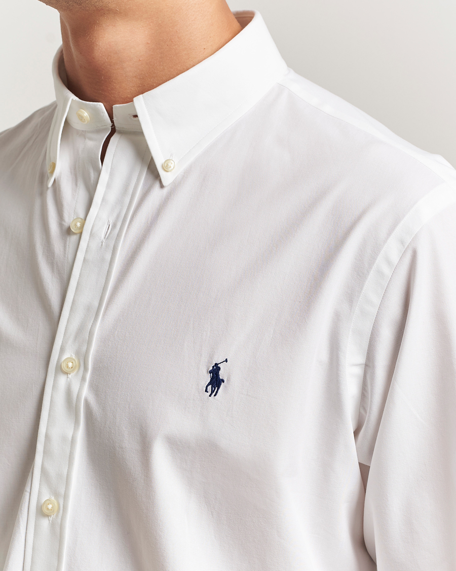 Herre | Skjorter | Polo Ralph Lauren | Custom Fit Stretch Poplin Shirt White